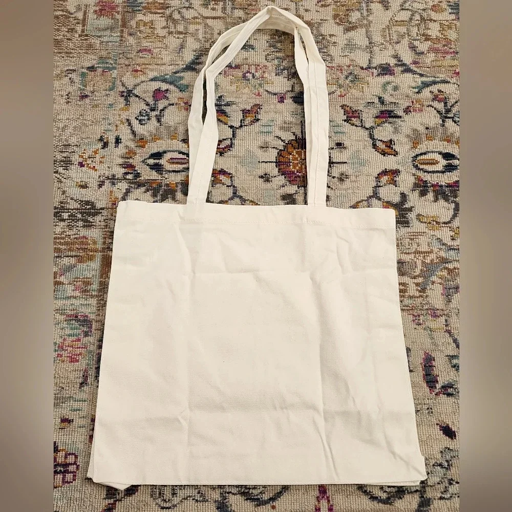 Inspirational White Tote Bag, Everyday Shopping Bag, Travel Bag, On the Go Tote